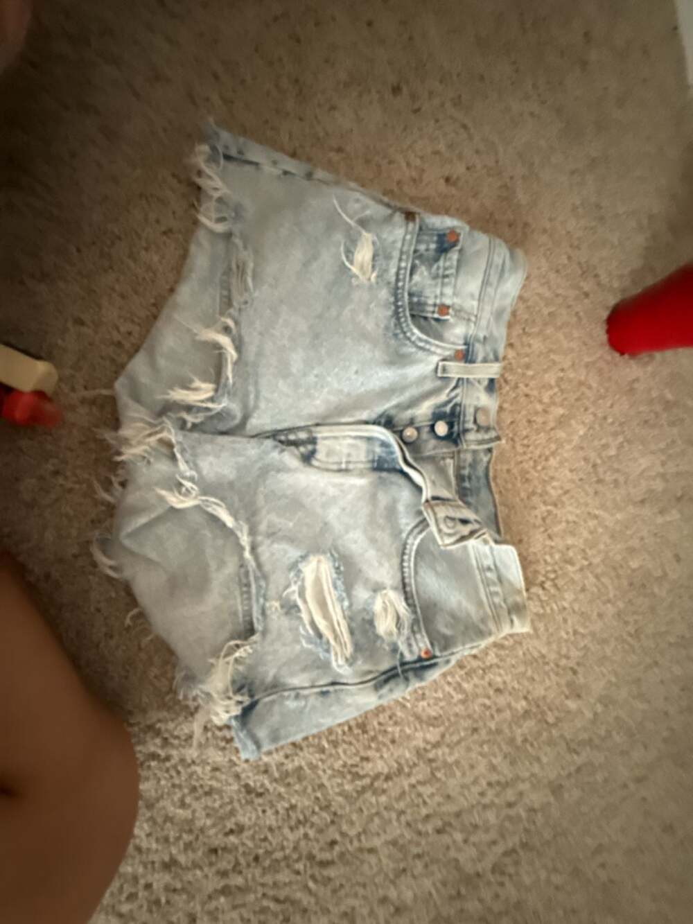 Levi's 501 Distressed Denim Cutoff Shorts Light Wash